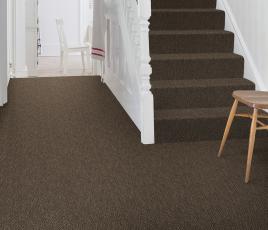 Anywhere Herringbone Cocoa Carpet 8042 on Stairs thumb