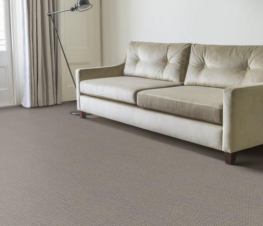 Anywhere Herringbone Ice Carpet 8045 in Living Room