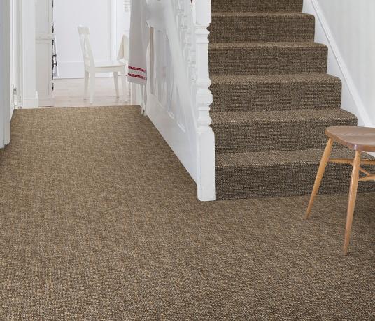 Sisal Bouclé Burghclere Carpet 1239 on Stairs