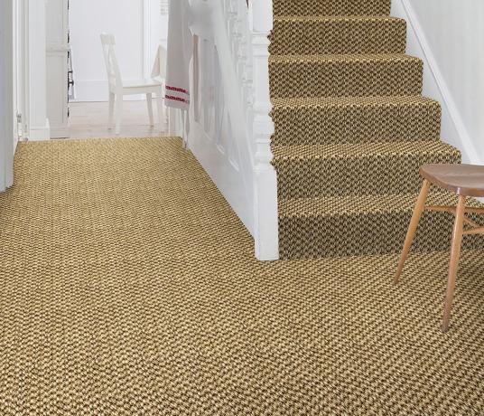 Sisal Bubbleweave Acapulco Carpet 2511 on Stairs