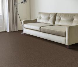 Anywhere Herringbone Cocoa Carpet 8042 in Living Room thumb