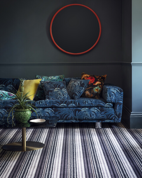 Quirky B Button Black British Patterned Carpets designed by Margo Selby